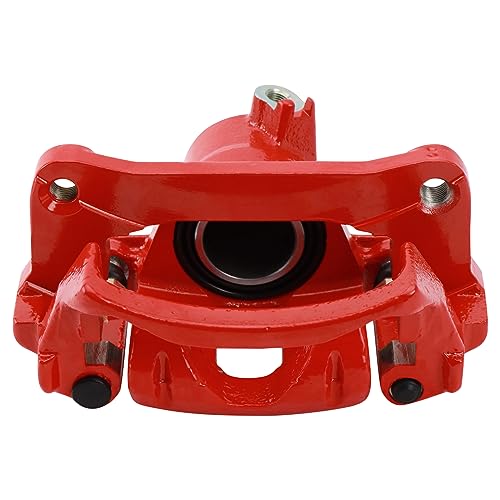 Image of TRQ Rear Brake Caliper Set Painted Red Brackets Compatible with 2010-2023 Lexus GX460 2003-2009 GX470 1996-1997 LX450 2010-2022 Toyota 4Runner 1993-1997 Land Cruiser 2001-2007 Sequoia