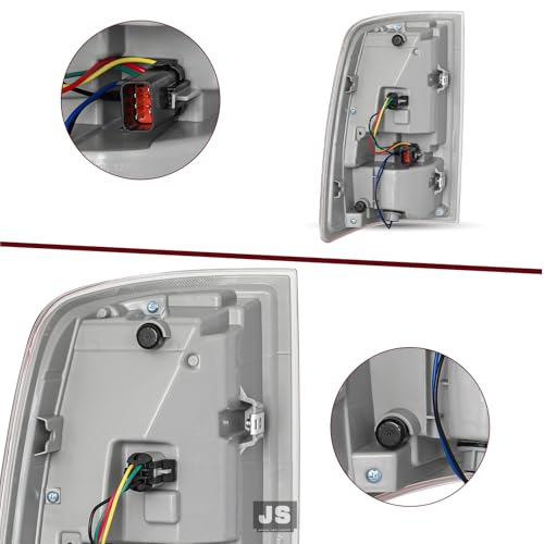 Image of JSBOYAT LED Tail Lights Assembly Compatible With 2013-2018 Dodge Ram 1500 /2014-2018 Dodge Ram 2500 3500,68093080AC CH2800202 Black Lens Right Passenger Side