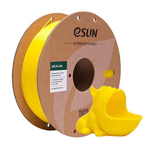 eSUN PLA Lite Filament 1.75mm, ModifiÃ© Imprimante 3D Filament PLA, PrÃ©cision Dimensionnelle +/- 0.03mm, 1KG Bobine (2.2 LBS) Filament d'impression 3D pour Imprimante 3D, Jaune