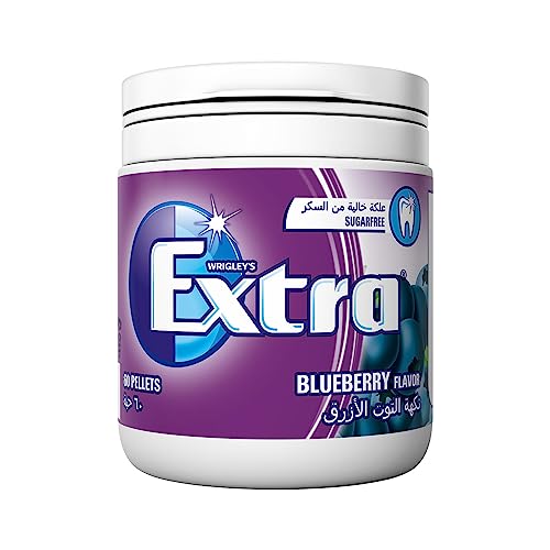 Extra Gum Blueberry, Sugar Free Chewing Gum 60 Pellets
