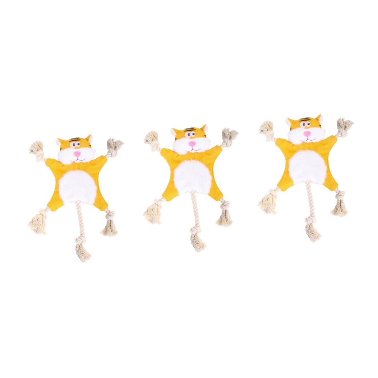 POPETPOP 3stücke Kuscheltier Für Haustiere Plüschspielzeug Mit Geräuschen Für Hunde Und Katzen Interaktives Spielzeug Im Tigerdesign Und Langeweile Und Schont Möbel
