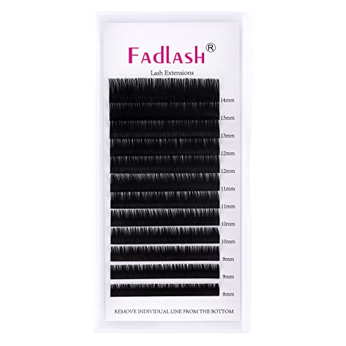 Extensión de Pestañas Clásicas 0,10mm CC Curl 8-14mm Longitud Mixta 1:1 Profesional Extensión de Pestañas Individuales Naturaleza Negra Cover