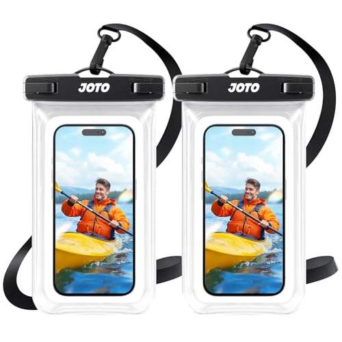 JOTO 2 Pack Waterproof Phone Pouch Case Up to 7', IPX8 Underwater Phone Case Cellphone Dry Bag for iPhone 17/Air 16 15 14 13 12 Pro Max Xs Max XR X 8 7 6S Plus SE/Galaxy S24 S23 S22 -Clear