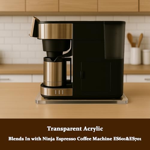 Espresso Coffee Sliding Tray for Ninja Luxe Cafe Accessories Breville Espresso Machine Accessories, Transparent Acrylic Coffee Slider Board Compatible with ninja luxe cafe espresso machine ES601&ES701 - Thumbnail 4