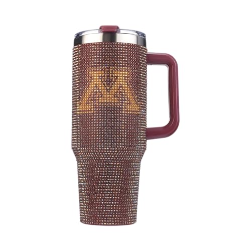 Image of The Memory Company Officially Licensed 40oz TC Bling Game Day Tumbler with Vintage Logo, University of Minnesota