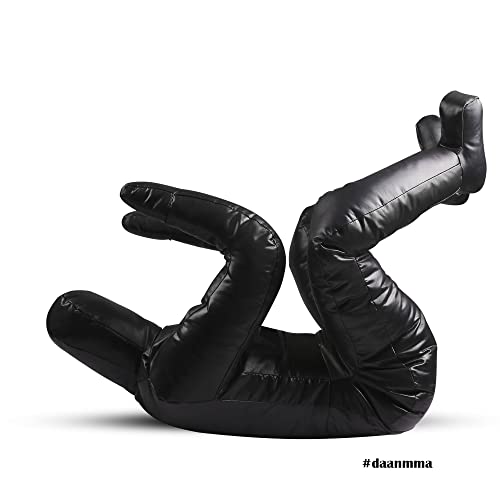 DAAN MMA Grappling Dummy Judo Punching Bag Dummy BJJ Wrestling Dummy Sitting Position Brazilian JIU Jitsu Submission Self Defense Training Vinyl Multicolor Choose Dummy 170cm UNFILLED (Black) - Thumbnail 2
