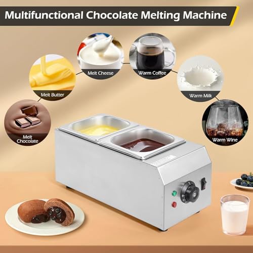 Máquina de templado de chocolate profesional en acero inoxidable con doble tanque 5