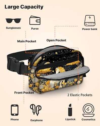 Image of Horse Fanny Pack Lightweight Belt Bag Fashion Waist Pouch | Waterproof, crossbody bags for women, sports, running, traveling, hiking