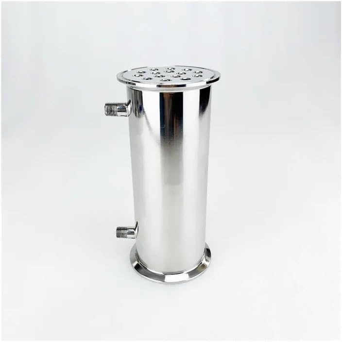 3" (76mm) OD91mm, Dephlegmator/Condenser with 1/4" Male Thread,15 Pipes Inside ID 8mm,Lenght 200mm,SS304