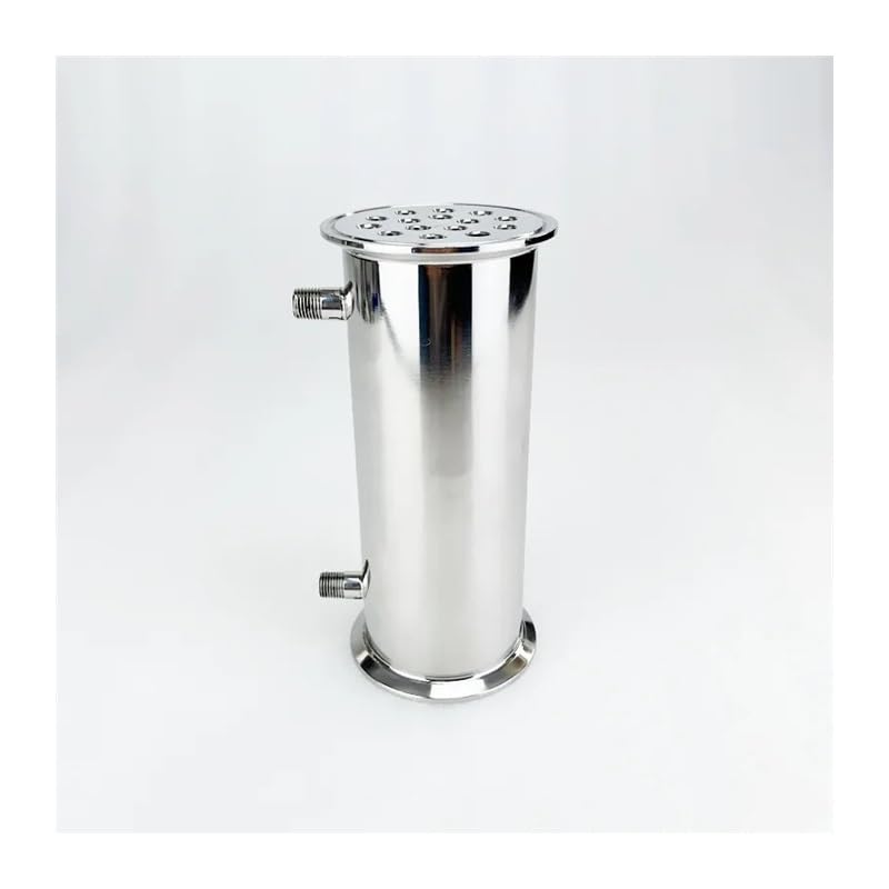 3" (76mm) OD91mm, Dephlegmator/Condenser with 1/4" Male Thread,15 Pipes Inside ID 8mm,Lenght 200mm,SS304
