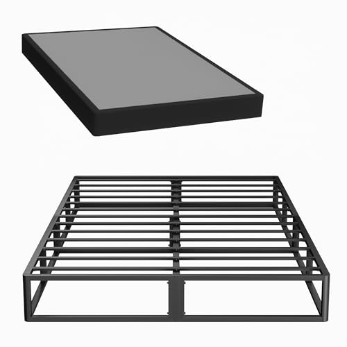 Queen Box Spring, 10 inch Box Spring for Queen Bed, Heavy Duty Metal Bed Frame with Fabric Cover,...