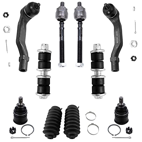 Detroit Axle – Front Sway Bars + Lower Ball Joints + Inner outer Tie Rods w/Boots Replacement for 1996-2000 Honda Civic (Exclude SI) – 10pc Set