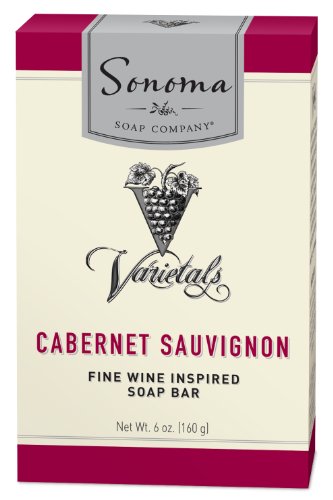 Sonoma Varietals Fine Wine Inspired Soap Bar, Cabernet Sauvignon, 6 Ounce