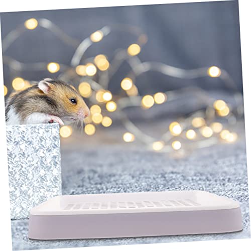 NOLITOY 4 Pçs Pet Toalete Coelho Maca Cama Hamster Potty Trainer Pequeno Animal Bandeja De Areia Peq