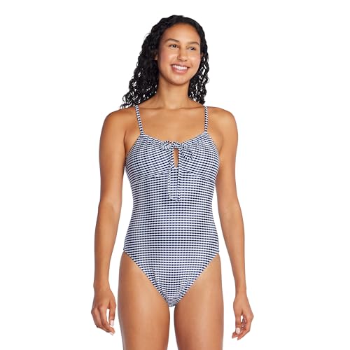 Speedo Women's Swimsuit One Piece V-Neck Strappy Back Contemporary Cut