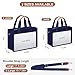KKXIU Large Canvas Tote Bag for Women with Zipper and Compartments Crossbody Work Bible Messenger Purse Bag With Pockets - Navy Blue