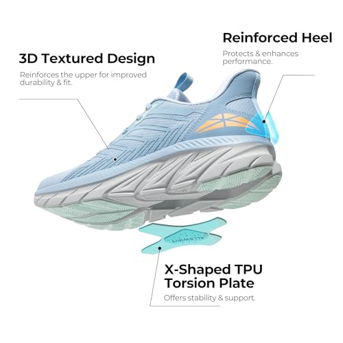 Image of ALLSWIFIT Mens Slip On Walking Shoes Running Sneakers | Comfortable, Tennis, Breathable, Non Slip, Cushion, Lightweight, Athletic, Gym, Workout, Cross Training, Fashion