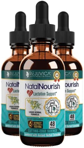 Rejuvica Health NatalNourish - Advanced Lactation Support Supplement - Liquid Delivery for Better Absorption - Fenugreek, Blessed Thistle, Anise, Fennel & More!