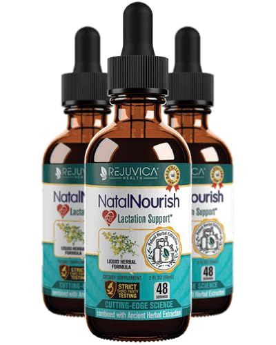 Image of Rejuvica Health NatalNourish - Advanced Lactation Support Supplement - Liquid Delivery for Better Absorption - Fenugreek, Blessed Thistle, Anise, Fennel & More!