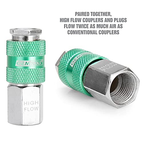 Oem Tools High Flow 7 Piece Coupler & Plug Kit, 1/4" Body, 3/8" Npt #TOP2