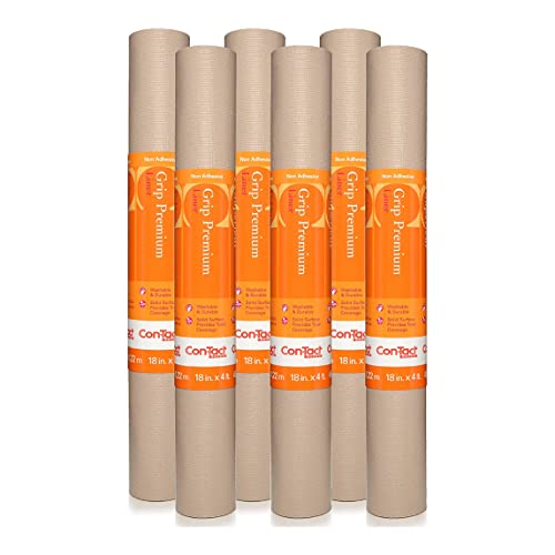 Con-Tact-Brand-Grip-Premium-Thick-Shelf-Liner-Versatile-18-inches-x-4-feet-Durable-Non-Adhesive-Non-Slip-Drawer-and-Cabinet-Liner-in-Taupe-Pack-of-6-Rolls Con-Tact Brand Grip Premium Thick Shelf Liner - Versatile 18-inches x 4-feet Durable Non-Adhesive Non-Slip Drawer and Cabinet Liner in Taupe - Pack of 6 Rolls - Image 1