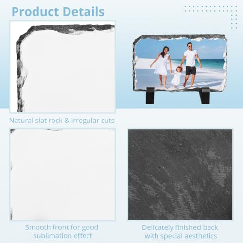 Marcos de fotos personalizados para máquina de sublimación en pizarra natural 5