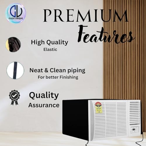 Image of CU Click Unique || Polyester Window Ac Cover For 1.5 Ton Capacity Window AC | All Weather Cover /Dustproof /Water Resistant (Black) (Blue, 1.5Ton)