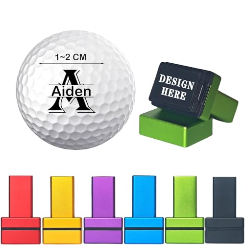 ARTSHAND Custom Golf Ball Stamp, Personalized Golf Ball Marker W/Name, 6 Colors/2 Styles, Customized Stamper Gift for Golfers, Father's Birthday Gift (Style 2)