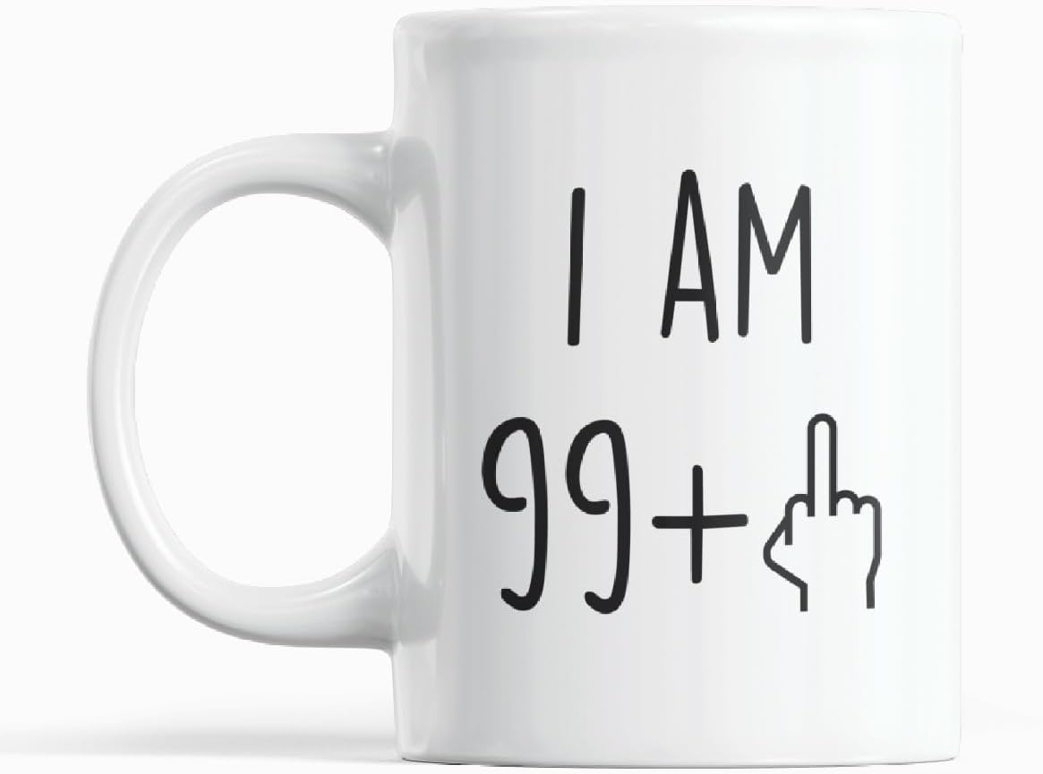 EletyueRob Funny 100th Birthday Gift for Women and Men Turning 100 Years Old Happy Bday Coffee Mug Gag Party Cup Idea as a Joke Celebration – Adult Birthday Presents Funny Rude Present