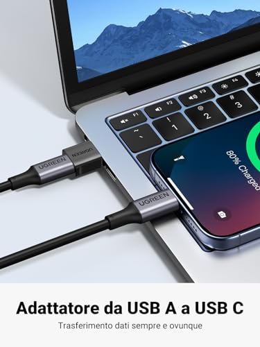 Adattatore USB C USB A 3.1 10Gbps 3 Pezzi Convertitore Maschio a Femmina Type C Portatile Compatibile con iPhone 17 16 Pro Air Plus Max Galaxy S25 S24 CarPlay iPad PC Laptop MacBook - Hub USB - Immagine 4