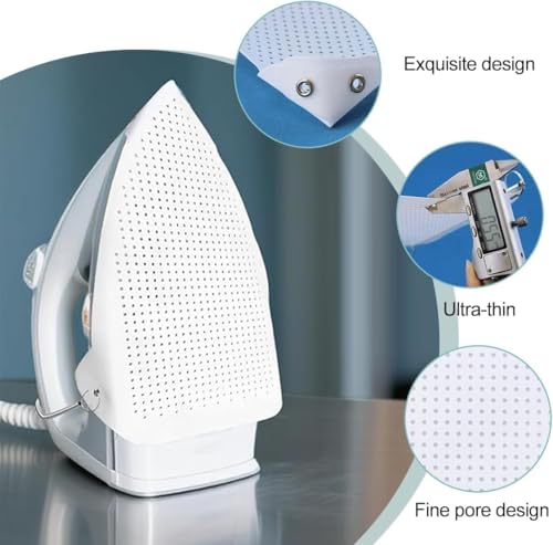 Image of Steam Iron Teflon Shoe Cover | Plate Protector Cover Ironing Accessories for Cloth Safe Slip Quick Install Cover Most Standard Size Iron Cover (Pack-1) | Non-Stick Teflon Soleplate Cover, Heat Resistant Iron Protector