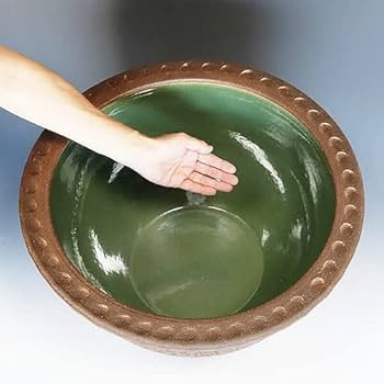 陶器ラッパ型睡蓮アンティーク睡蓮鉢 陶器ラッパ型睡蓮