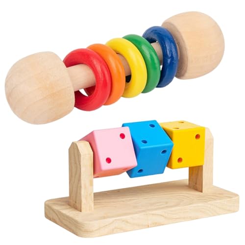 ZPSCXQ 2PCS Safe Eco-Friendly Toys for Guinea Pigs, Hamsters, Chinchillas - Bite-Resistant Small Animals Indoor Playing and Teeth Grinding