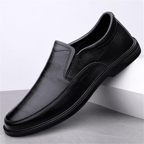 Men Cow Leather Oxford Dress Shoes Slip On Formal Waterproof Non Slip Soft Comfy Casual Fashion Comfortable2