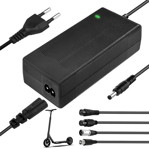 Cargador de 42 V 2A para scooter, cargador e scooter, cable de carga, cargador aerotabla con 4 conexiones de interfaz, cargador de bicicleta fuente de alimentación para scooter eléctrico