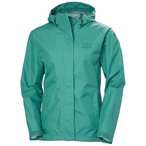 Veste Helly Hansen W Seven J verte en taille M pour femme, imperméable et coupe-vent