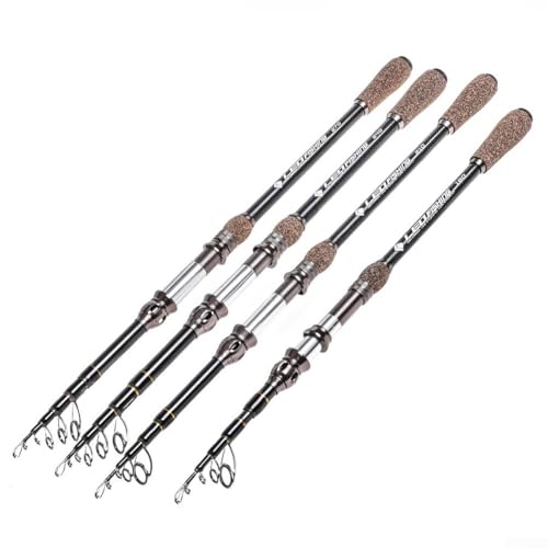 Caña de pescar de llama para uso marítimo, telescópica y ligera con guías de acero inoxidable para lanzar suavemente (210)