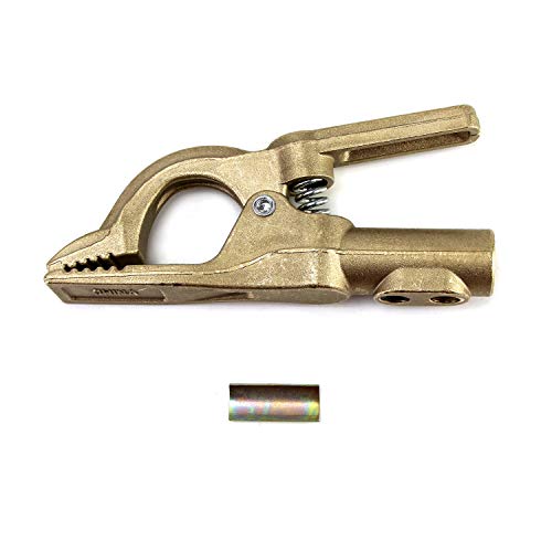 Image of QWORK Welding Bronze Ground Clamp, 1.6 Pounds and 500A, 1 piece (Pack of 4)