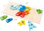 6 Pack Puzzles animaux en bois pour enfants de 3 à 5 ans, Jouets pour enfants Montessori 3 4 5 6 Années, 6 Dessins d'animaux Apprentissage Jouets de puzzle pour 3 Années d'âge pour fille garçon cadeau idéal - Cadeaux de Pâques