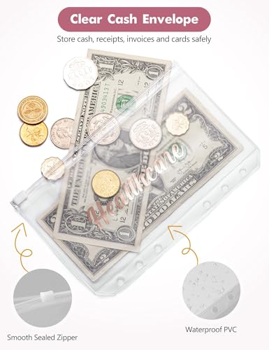 Image of A6 Budget Binder for Money Saving, Budget Planner, Money Organizer for Cash | with 8 Cash Envelopes, Budget Sheets & Rose Gold Category Stickers, PU Leather, Wine Red Embossed Floral