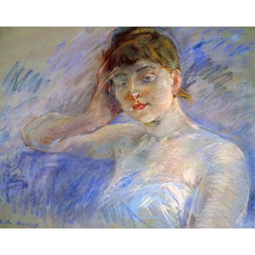 Toile Morisot Jeune femme en blanc, cadeau crémaillère