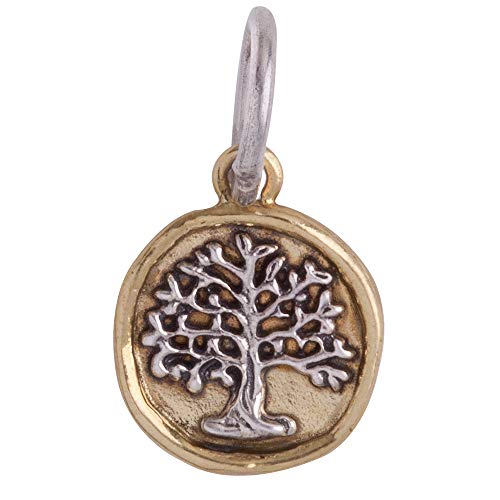 Waxing Poetic Camp Brass and Sterling Silver Wax Seal Style Charms (Tree of Life)