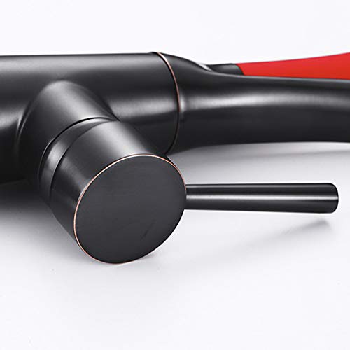 Robinet de cuisine rouge douchette extractible mitigeur évier pivotant 360° - 6