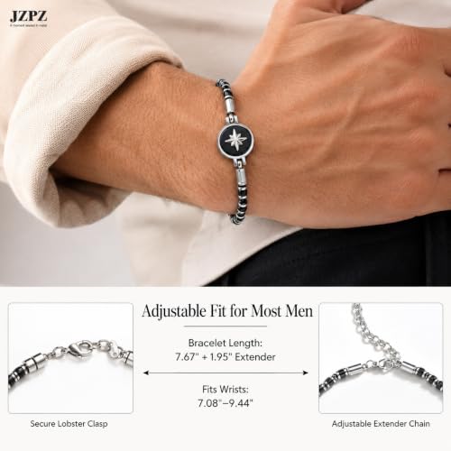 Pulsera Compass para Hombre con Piedras Naturales miniatura 5