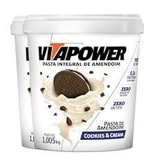 Kit 2 Pasta de Amendoim Vitapower Cookies e Cream 1Kg