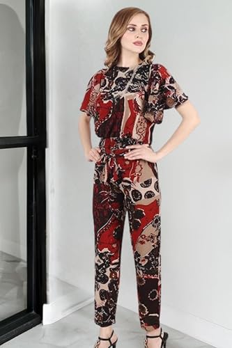 Image of POPWINGS Casual Bagru Printed Cotton Top and Skirt Set for Women || Pom Pom Top and Long Slit Skirt Set for Women || Two Piece Women Set for Summer