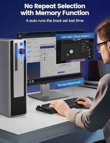 meatanty Kleine metalen muis - Ondetecteerbare USB-muisbeweging - Met display - 3 modi - Muisbewegingsapparaat - Tuimelschakelaar voor computer/pc/computer - Afbeelding 6