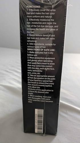 Black Hair Dye Shampoo, 3 in 1 Hair Color Shampoo with Ginseng and Ganoderma Extract, Moisturizing Care for Healthy Hair, 500ML/16.91 FL OZ image 5