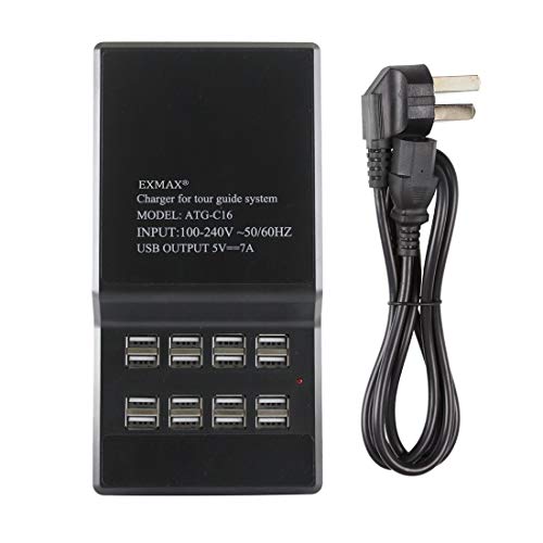 EXMAX ATG-C16 Estación de Carga USB de 16 Puertos USB 2.0 Carga Rápida para Sistema de Guía Turística Inalámbrico miniatura 1