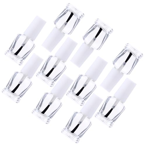 Flacon de gel pour ongles en verre transparent 5ml avec pinceau pour manucure DIY x20